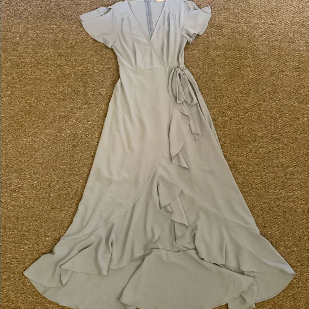 Elegant Gray/Blue Maxi Dress